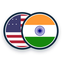 US Dollar / Indian Rupee logo