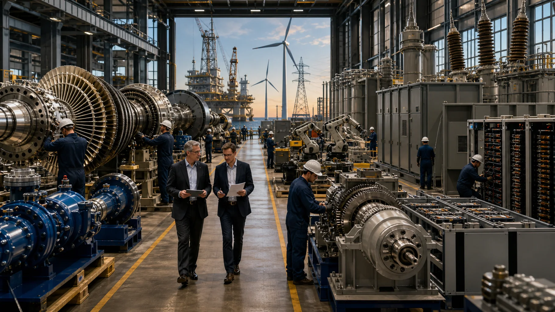 Engineers maintain turbines, subsea equipment, transformers, switchgear, renewable components, batteries, and service robotics while investors assess durable energy-equipment businesses.